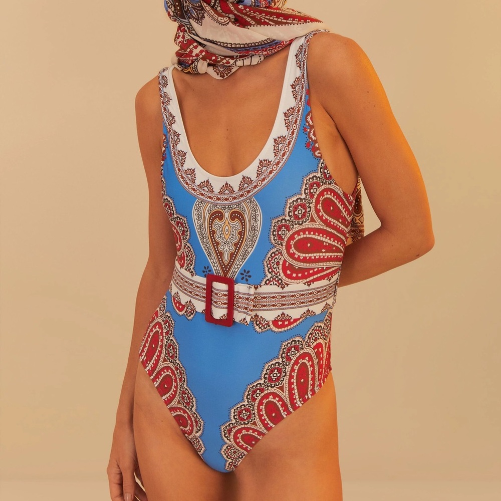 NWT farm Rio jandaya one piece swimsuit medium